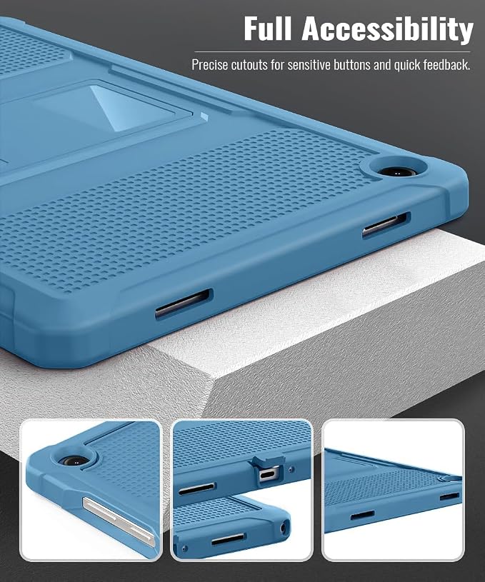 MoKo Shockproof Case Fit Samsung Galaxy Tab A11+ Plus/ A9+ 11 Inch | Full Body Rugged Stand Back Cover with Built-in Screen Protector for Galaxy Tab A11+/ A9+ Tablet, Turquoise