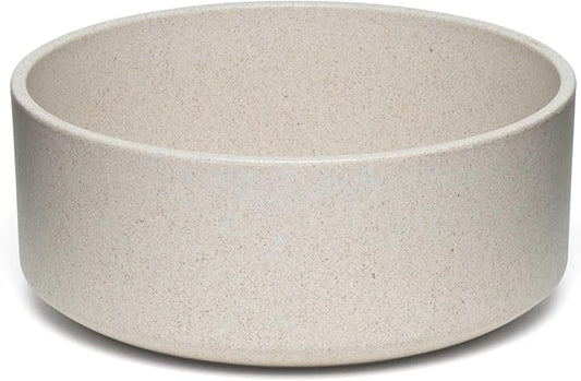 Loving Pets - Dolce Bamboo - Eco-Friendly Pet Bowls & Dishes for Dog, Cats, Puppy Food and Water Dish -Sustainable and Dishwasher Safe, Made with Real Bamboo (Medium, Oat-Beige)