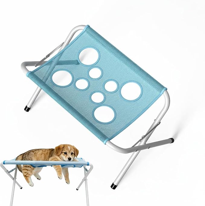 Pawspa Bath Hammock,Dog Bathing Hammock Stand for Tub, Blue