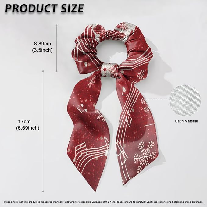 COEQINE Dog and Owner Matching Clothes Christmas Dogs Bandanas Bulk Xmas Tree Red White Music with Hair Tie Bow for Women Dog Pet Lovers Gifts for Birthday Holiday Party Costume