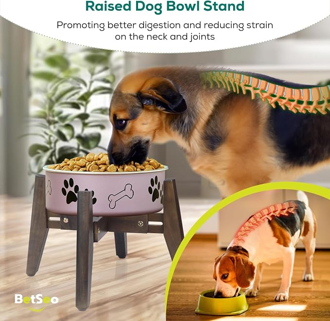 2Pack - Dog Bowl Stand for Water/Food - Adjust with Lock - Dog Water Fountain Holder, Elevates Pet Food and Water Feeder Bowls (Bowl not Included) (2 Pack - (Height 10.4in Width 8-11.5 in)