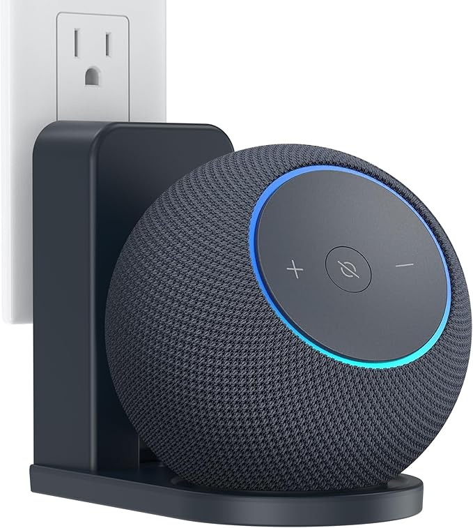 PlusAcc Wall Mount for Dot Max & Nest Mini, No Drilling Needed, Graphite
