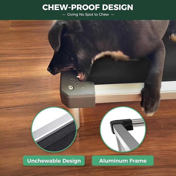 FXW TitanNest Padded Chew-Proof Elevated Dog Bed for Extra-Small Dogs | Easy to Clean, Pre-assembly Raised Cot, Indoor/Outdoor/Camping, 29 x 18 x 4.5in