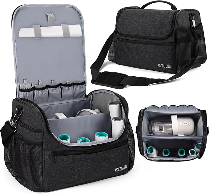 Pet Travel/Grooming Supplies Organizer Carry Bag - Compatible with Oneisall/Neabot Dog Grooming Vacuum, Large Capacity - Bag Only (Black)