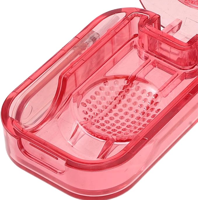Pill Medicine 2pcs Pets Cutter and Organizer Small for Portable with Multiple Compartments, Plastic Tablet Splitter and Grinder, Hygienic Medication Dispenser for Travel and
