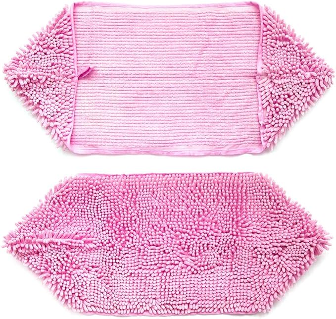 Dog Towel - Microfiber Super Shammy with Hand Pockets, Ultra Absorbent Quick Dry Pet Bath Towels for Small, Medium, Large Dogs and Cats (Medium, 24'' x 14'', Pink)