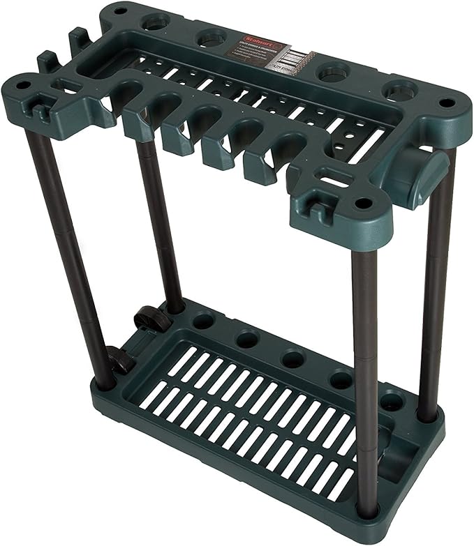 Garden Tool Organizer - Utility Rack, Holds Yard Tools - Garage Organizers and Storage Home Essentials by Stalwart - 40 Yard Tools, UNIT | Rolling Utility Cart with Wheels - Garage Organization and Storage Home Essentials