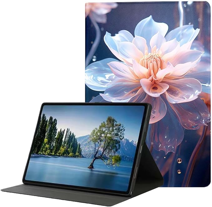 for Samsung Galaxy Tab S5e Case 2019 10.5”Model SM-T720/T725,Premium Leather Folio Stand Auto Wake/Sleep,Multiple Viewing Stand,Violet Flower