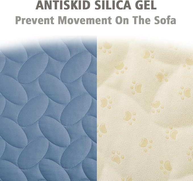 Ameritex Pet Bed Cover Dog Bed Blanket for Sofa and Furniture Waterproof New Pattern Design (68x82 Inch, Light Blue)