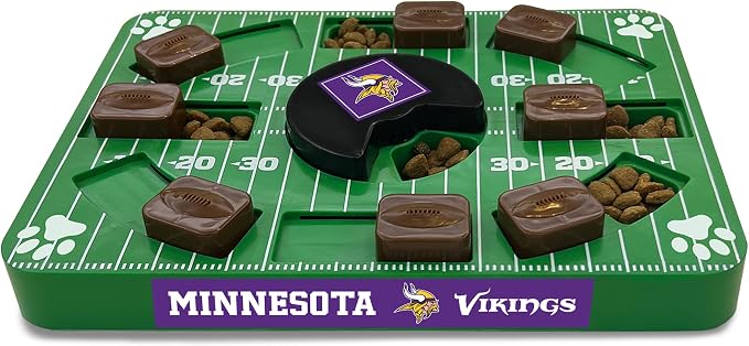 Pets First NFL Minnesota Vikings Puzzle, Interactive Dog Treat Puzzle Toy