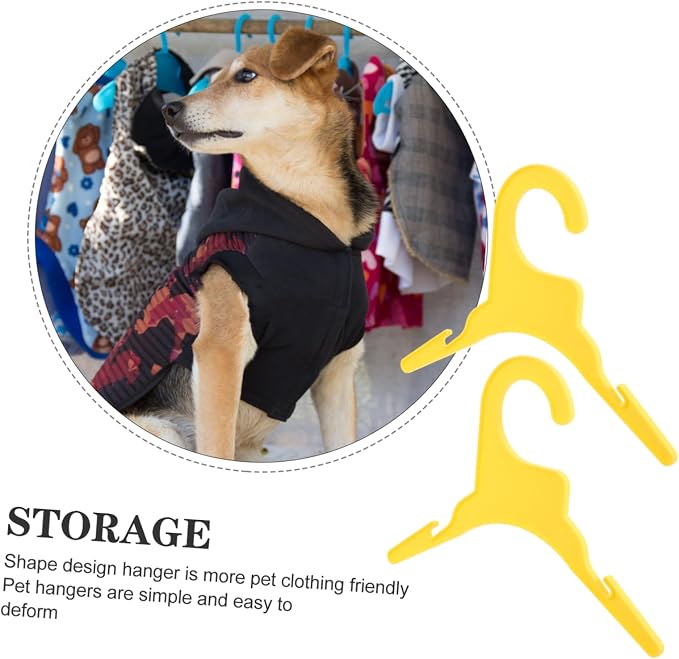 10pcs Pet Clothing Hangers Dog Cat Apparel Drying Rack Organizers for Easy Hanging for Home Travel and Grooming