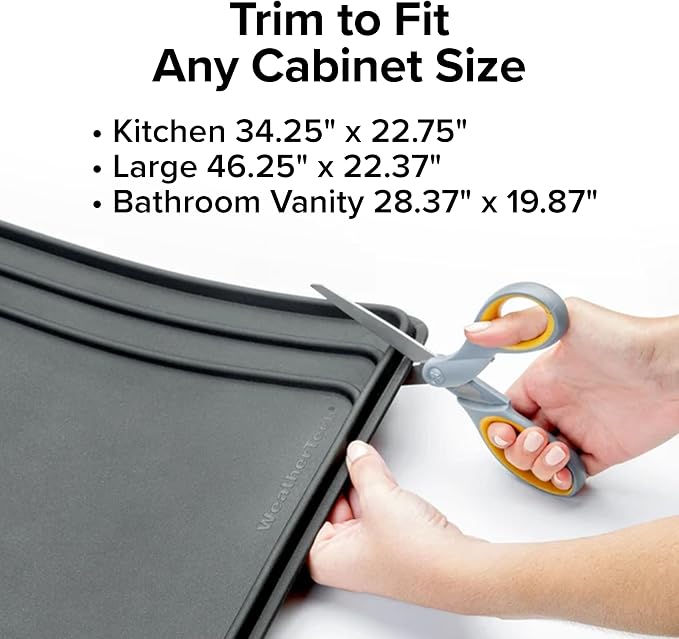 WeatherTech SinkMat – Waterproof Under Sink Liner Mat for Kitchen Bathroom – 28” x 19” Inches - Durable, Flexible Tray – Home undersink Organizer Must Haves, Tan
