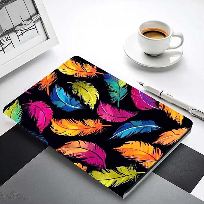 for Samsung Galaxy Tab A 8.0 2019(SM-T290/T295) Tablet Case,Premium Leather Folio Stand Auto Wake/Sleep,Multiple Viewing Stand,Colored Feather