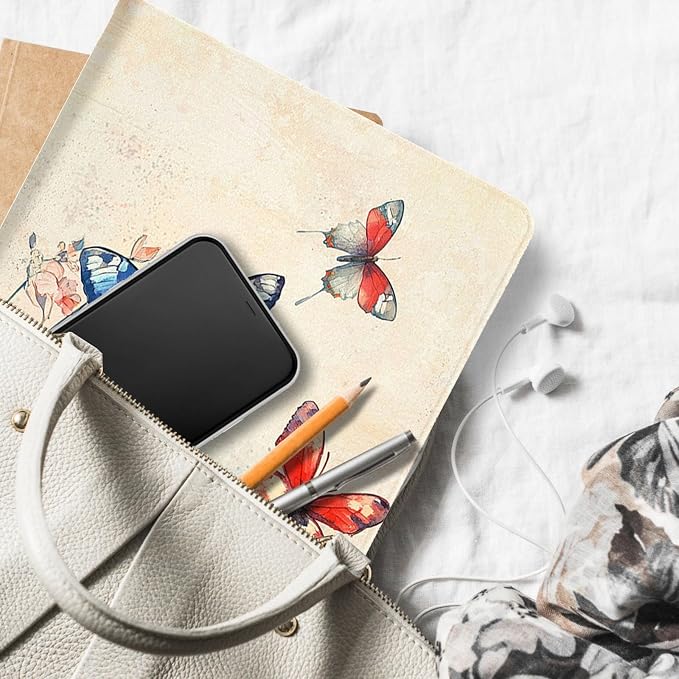 for Microsoft Surface Go 4/3/2/1-10.5" 2021 Tablet Case,Auto Wake/Sleep,Adjustable Stand Protective Cover - Watercolor Butterfly Floral