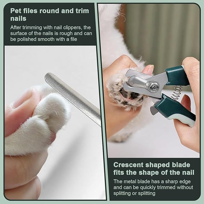 PetsBuzz 8 in 1 Pet Grooming Kit Brush, Cat Dog Grooming Kits at Home, Nail Clipper and File, Self Cleaning Deshedding Pet Brush,Undercoat Rake Detangler, Toothbrush, Collapsible dog Bowl