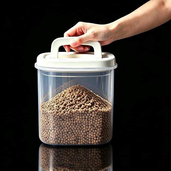 10 Lbs Rice Container Storage with Measuring Cup | 10lbs /5.0 Qt Capacity, Storage Rice & Cereal & Pet & Laundry Pod Bin, Kitchen Bathroom Pet Food Pantry