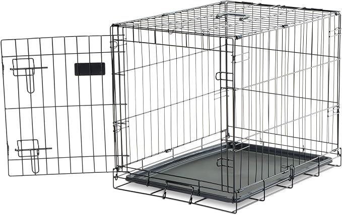 Carlson Pet Products SECURE AND FOLDABLE Single Door Metal Dog Crate, Small, 24.0"L x 18.0"W x 19.0"H