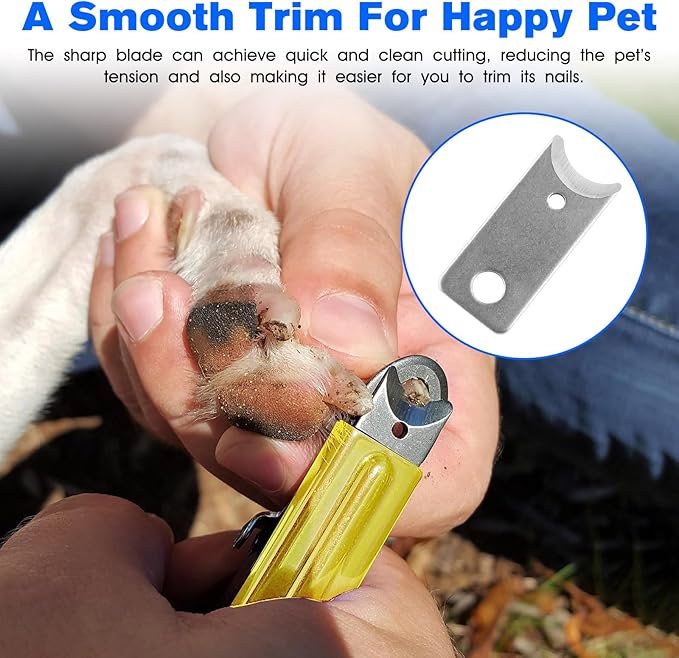JIOTAR 6 Pet Nail Clipper Blade Replacement Parts for Resco Guillotine Trimmers, Pets Dogs Guillotine Nail Trimmer Blades -6 Pack