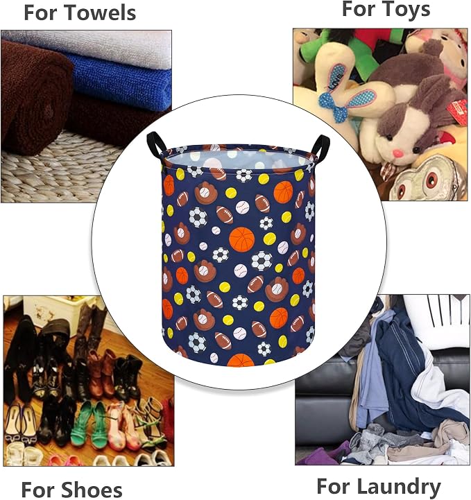 MAIZMZ Kids Hamper Storage Bins Organizer Toy Box Laundry Basket Large Canvas Collapsible Chest for Home/Dorm/Kitchen/Pet/Office/Closet/Shelf/Gift Baskets