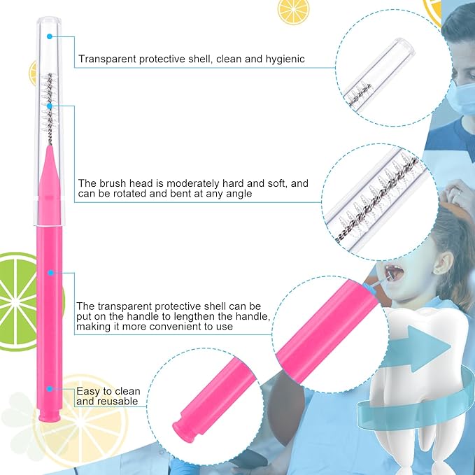 355 Pieces Braces Flossers for Braces, Interdental Brush Soft Dental Floss Picks Braces Cleaning Kit Toothpick Dental Brush Braces Teeth Flossers Brushes for Tooth Cleaner(Multiple Sizes)