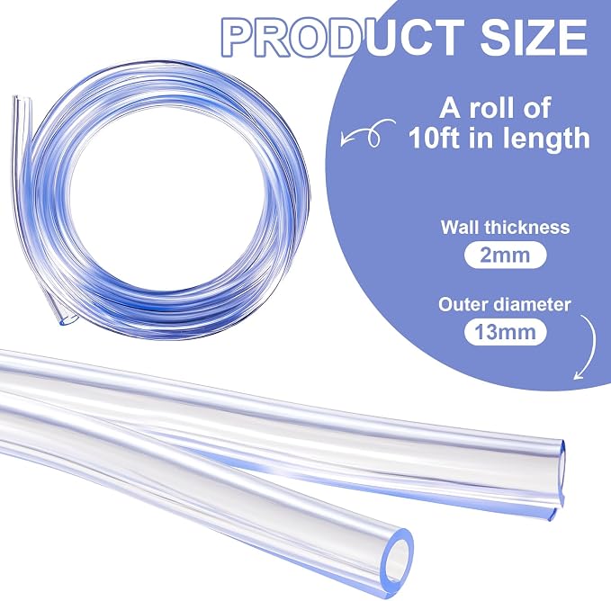 Pangda 10 ft Cord Protector for Dogs and Cats, 2 mm Thick 1/2 Inch, Clear