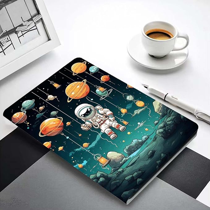 for Samsung Galaxy Tab A 10.1 Tablet Case 2016(SM-T580 T585 T587, Not for 2019 Model),Premium Leather Folio Stand Auto Wake/Sleep,Multiple Viewing Stand,Cartoon Astronaut Planet