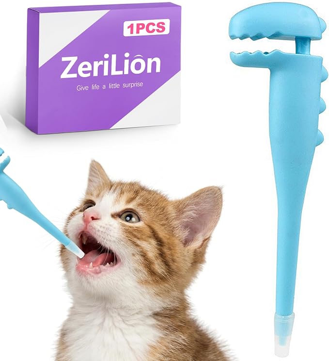 Pet Pill Pusher with 2 Soft Silicone Tips for Dogs & Cats, Oral Medicine Feeder Syringe, Tablet and Capsule Dispenser for Easy Medication Administration for Small Pets