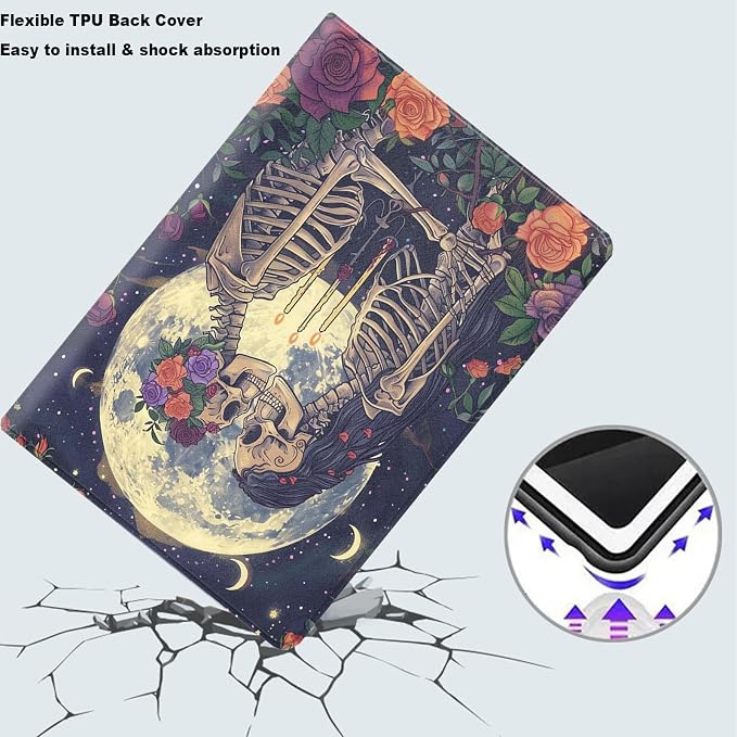 Tablet Case for iPad mini 6 Case 8.3 Inch 2021,Shockproof Protective Cover with Stand,Auto Wake/Sleep,Skeleton Couple