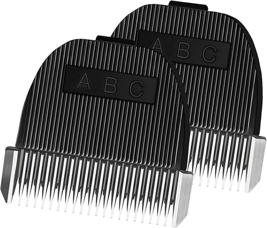 Petsaunter 2 PCS 3mm Guard Length Replacement Dog Clipper Blade, Low Noise Trimmer for Grooming, Sharp Titanium-Ceramic Blade