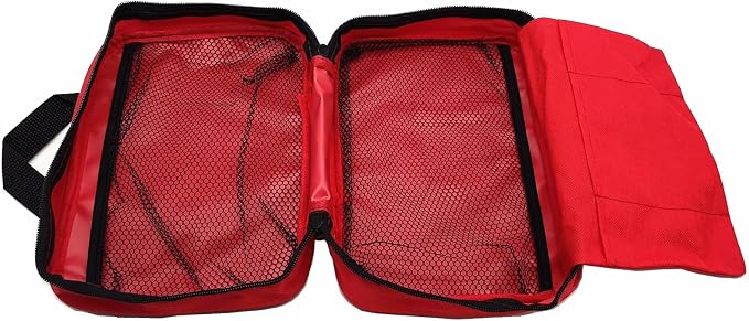 First Aid Bag Empty Medical Bags Travel Rescue Pouch First Responder Storage Compact Survival Medicine Bag for Car Home Office Kitchen Sport Outdoors Field Trips (Red)