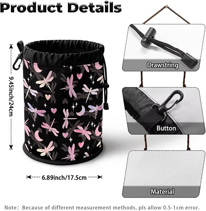 Zebra Print Clothespin Bag, Large Clothes Pin Hanging Bag, Pin Bag with Large Opening for Clothes Lines Outside Yard Home Decoration