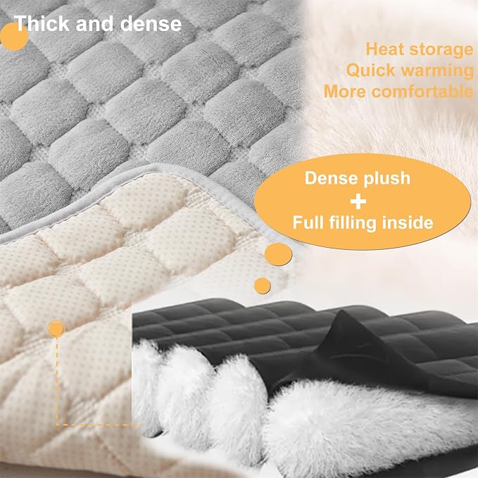 Polyester Flannel Recliner Cover, Non-Slip with 2 Side Pockets | Soft short-pile polyester with silicone backing guards armrests from pet scratches; thick one-piece cover, machine washable.