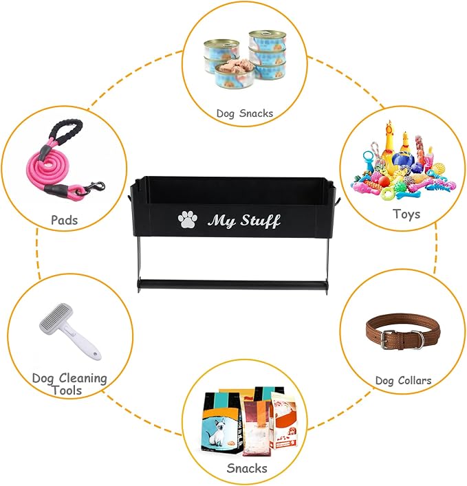 Dog Leash Holder for Wall Hooks for Wall Hooks for Pet Carrier Leash Snack Storage Shelf Storage Gift for Dog Lover