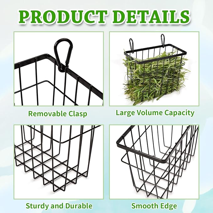 SANGLE SOPFFY Rabbit Feeder and Bunny Food Bowl with Hay Rack for Guinea Pigs, Chinchillas,Holland lop Bunny - Pet Hay Dispenser&Multifunctional Pellet Food Dish