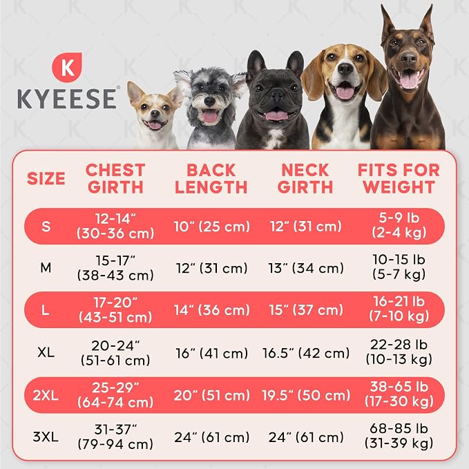 KYEESE Dog Coat Windproof Dog Coats for Small Dogs Waterproof Dogs Jacket with Fleece Lined Soft Pet Sweater for Cold Weather Thick Cat Clothes with Pocket Warm Pet Winter Puffer Coat with Leash Hole