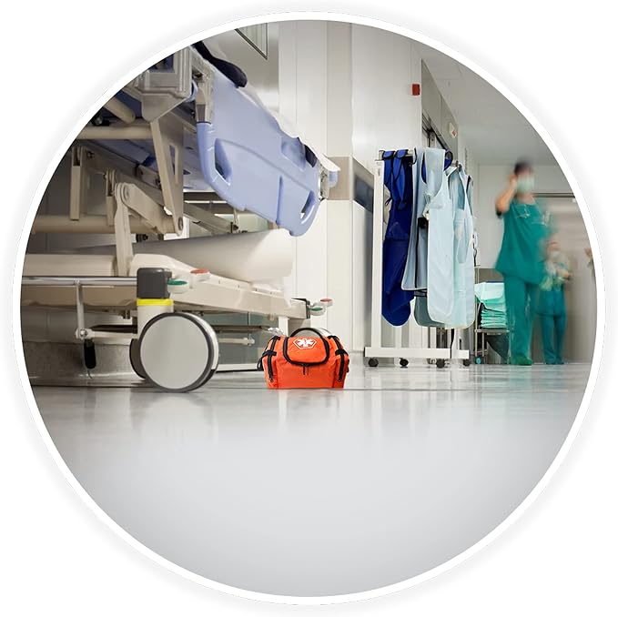ASA TECHMED First Aid Responder EMS Emergency Medical Trauma Bag EMT, Fire Fighter, Police Officer, Paramedics, Nurse, Orange