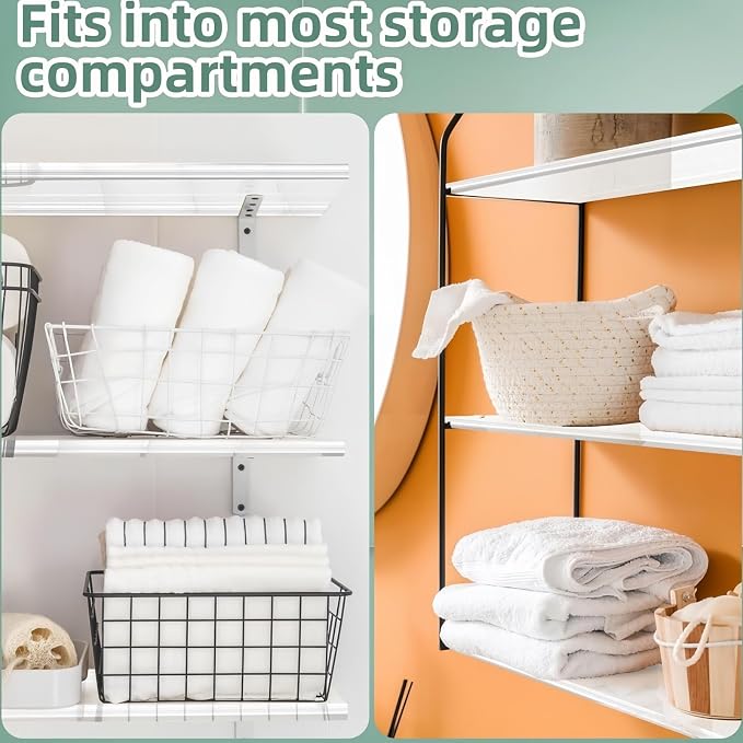 4 Pack 13.2Inch Acrylic Medicine Cabinet Shelves, Medicine Cabinet Shelf Replacement, Clear Storage Rack Organizer, Replacement Shelves for Cabinets, Bathroom Vanity Cabinet Shelf