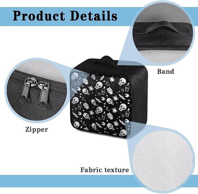 Rnyleeg Skull First Aid Kit Bag Empty for Men Emergency Medical Trauma Bag Compact Lightweight First Aid Bag for Home Car Camping Hiking