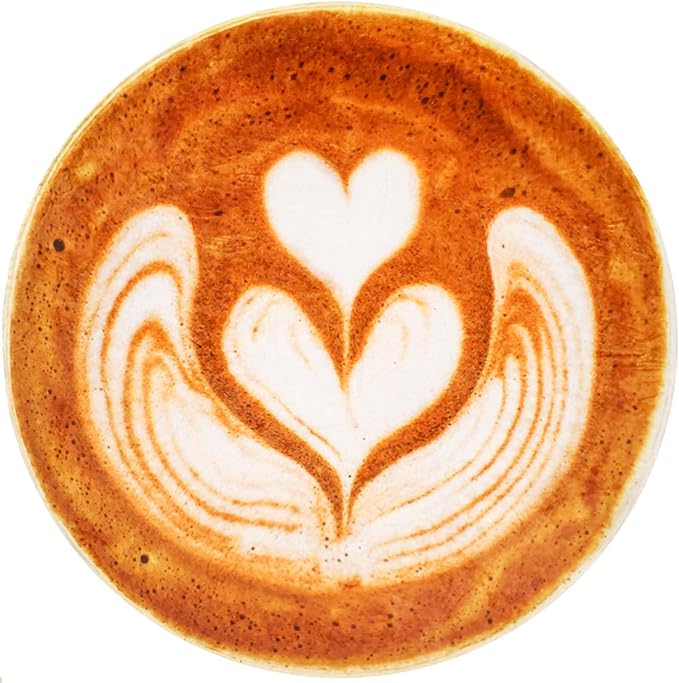 Bnuitland Love Coffee Latte Blanket, 300 GSM Double Sided Giant Realistic Funny Gift Throw for Sofa Bed, Super Soft Novelty Food Blanket for Kids/Pets and Adults