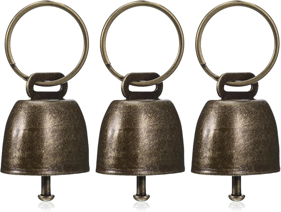 3 PCS Copper Collar Bells, Collar Charms, Bells for Dog Collars, Anti Lost Training Bell, Retro Craft Bell, Pets Pendant Accessories for Dogs, Cats