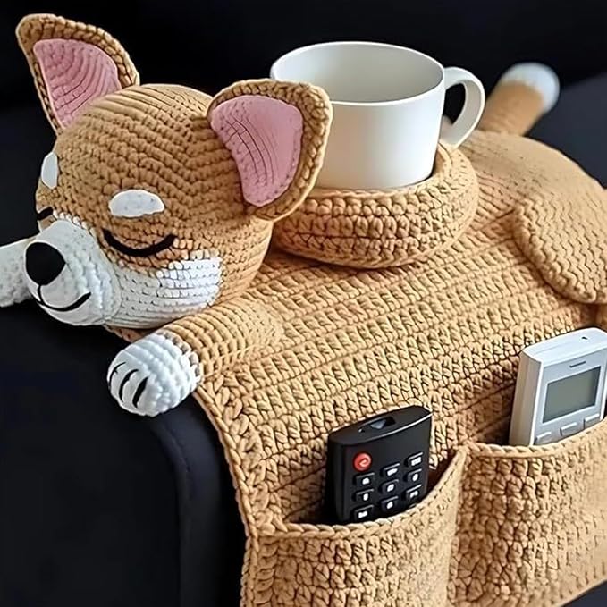 Knitted Dog Bed Storage Bag Multipurpose Household Organizers for Bedroom Kitchen Management Portable Pet Sofa Organizers