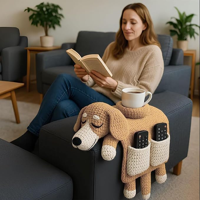 Knitted Dog Bed Storage Bag Multipurpose Household Organizers for Bedroom Kitchen Management Portable Pet Sofa Organizers