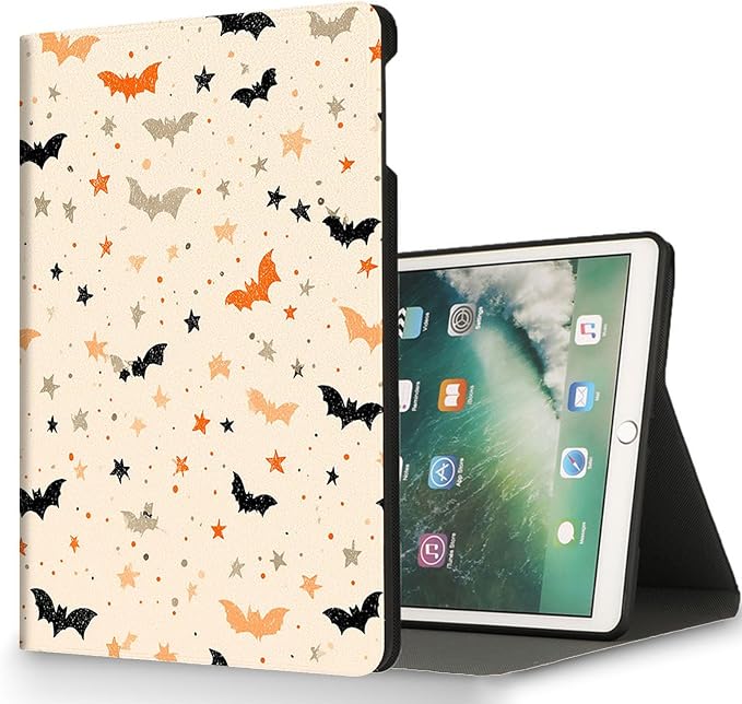 for Microsoft Surface Pro 11/10/9-13" 2024/2022 Tablet Case,Auto Wake/Sleep,Adjustable Stand Protective Cover - Halloween Bat Star