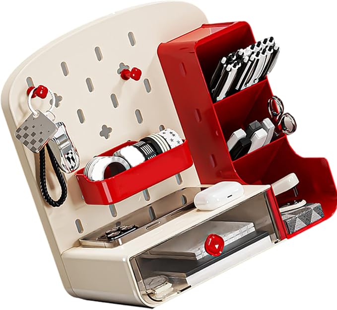 PET Desktop Organizers Drawers Pegboard Designs Makeup Pen Storage School Supplies Home Desk Accessories Multifunctional Desktop Storage