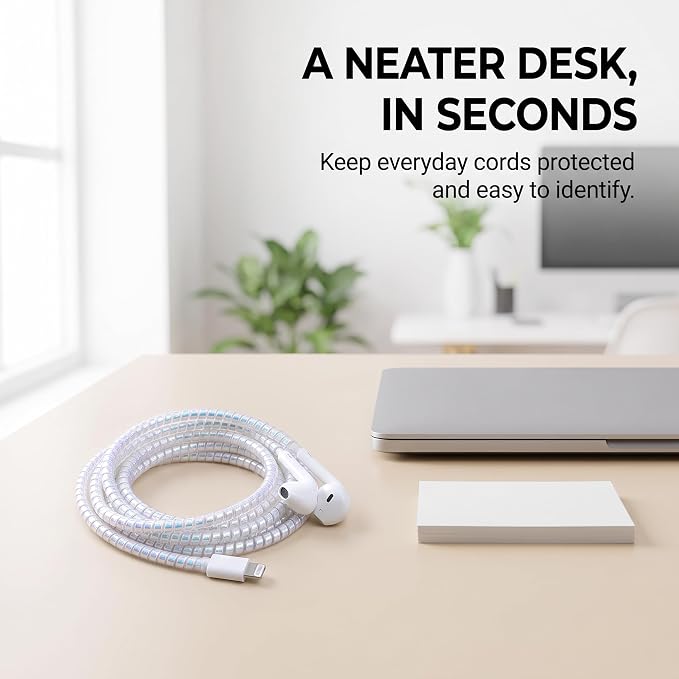 Spiral Cable Protector, 1.5m (4.92ft), White