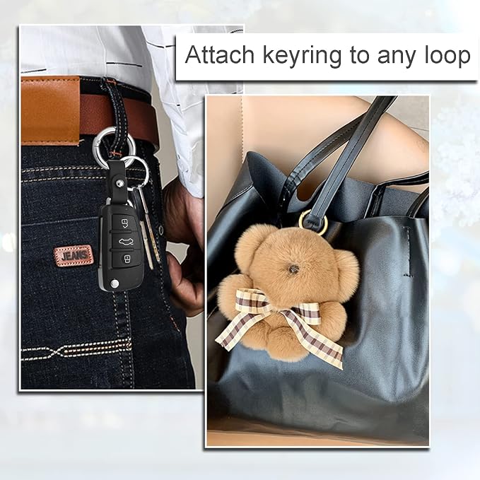 12Pack 1 Inch Spring O Ring Clip Keychain, 4 Colors Round Carabiner Clip Keyrings Snap Hook Buckle for Purse Shoulder Bag Chain Ring Clip Replacement Paracord Keychain Lanyard Leather Repair Hardware