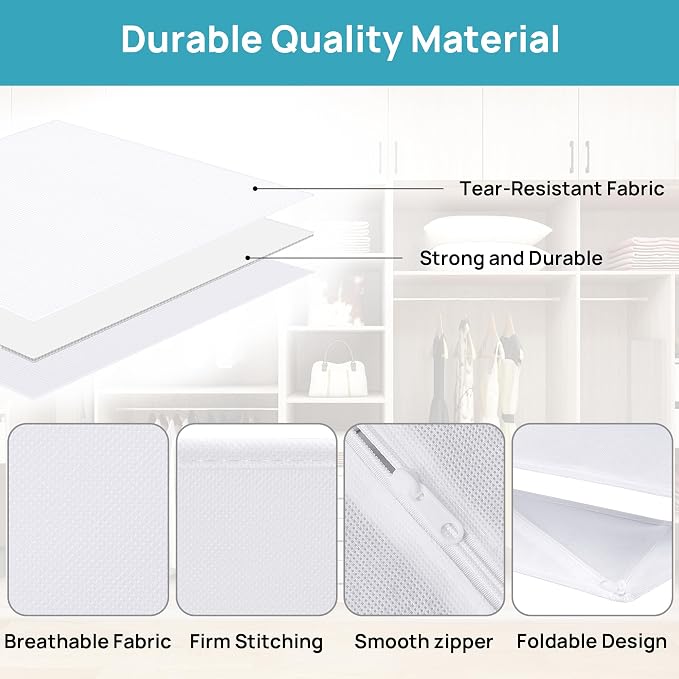 Vtopmart 12 Pack Baby Clothes Organizer, Dresser Drawer Organizer for Baby Clothing, Foldable Fabric Closet Drawer Storage Bins, Nursery Dresser Dividers for Bra, Socks, Ties, Scarf | Nursery Drawer Storage, Baby Clothing Organization, Foldable Fabric ...