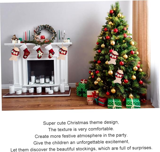 Gogogmee 1pc Christmas Pouch Storage Bag for Pets Festive Stockings Pouch Lovely Design Holiday Decoration for Christmas Parties and Home Decor