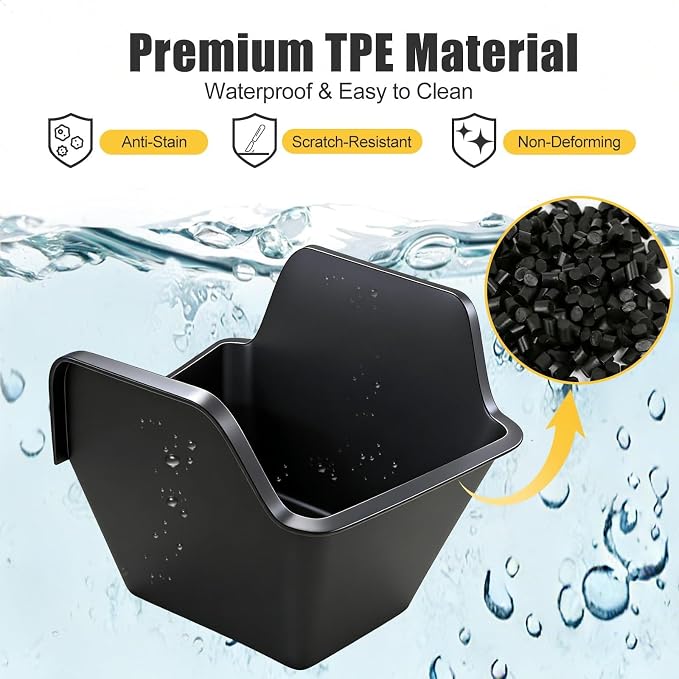 Trunk Storage Bins with Lids Custom Fit for Tesla Model Y Juniper 2025 2026, 2PCS TPE Rear Trunk Organizer, Wear-Resistant Heavy-Duty Cargo Organizer Accessories