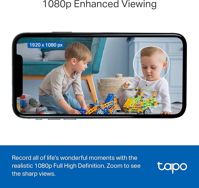 Tapo 1080P Indoor Security Camera, Baby Monitor, Dog Camera, C100(4-Pack)